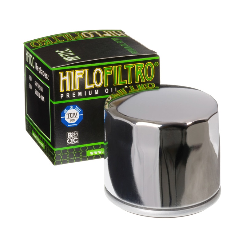 Filtru ulei HIFLO pentru motociclete, HF172C (Cromat)
