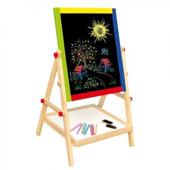 Tabla Educativa tip Sevalet Cu Doua Fete Din Lemn Ileana- Krista® Tabla Educativa tip Sevalet Cu Doua Fete Din Lemn Ileana- Krista®