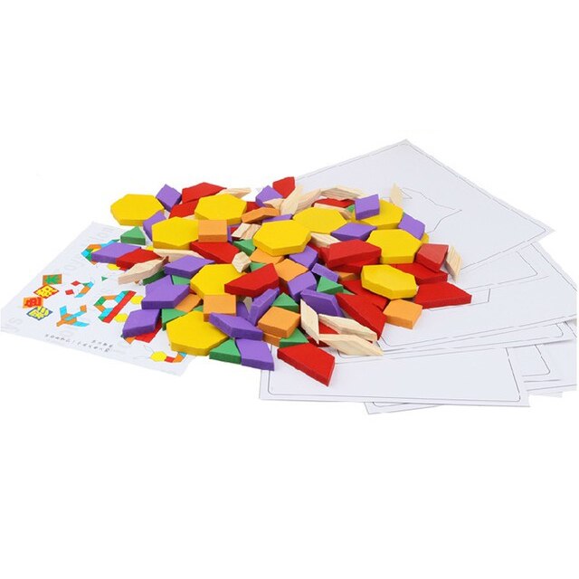 Joc de inteligenta Puzzle Tangram 125 piese - Krista®