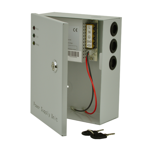 Sursa de alimentare 12V, 3A, back-up in cabinet metalic, SDC-12-3B