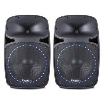 Boxe Profesionale Ibiza Sounds , Conectivitate Bluetooth , Tuner FM , Port USB si SD Card MMC, Display Digital, Lumini LED , Microfon inclus Boxe Profesionale Ibiza Sounds , Conectivitate Bluetooth , Tuner FM , Port USB si SD Card MMC, Display Digital, Lumini LED , Microfon inclus