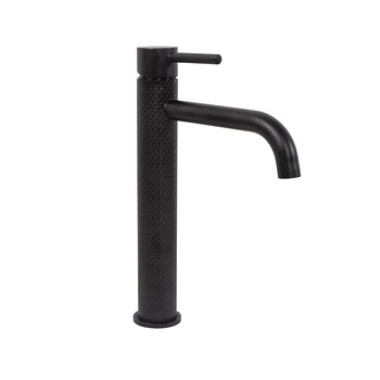Baterie lavoar EGO Gusto Two High, montaj pe blat, perlator, finisaj Negru Mat Baterie lavoar EGO Gusto Two High, montaj pe blat, perlator, finisaj Negru Mat