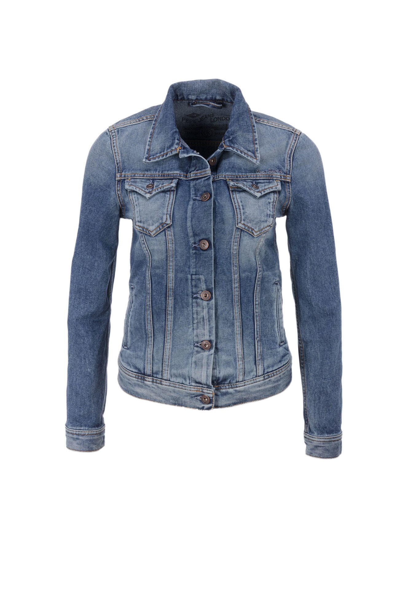 Geaca din denim THRIFT, Pepe Jeans London, Albastru