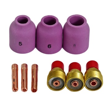 Set consumabile pistolet TIG-WIG cu lentile de gaz (9 accesorii) pentru pistolete SR 9/20/21 si WP 9/20/25 Set consumabile pistolet TIG-WIG cu lentile de gaz (9 accesorii) pentru pistolete SR 9/20/21 si WP 9/20/25