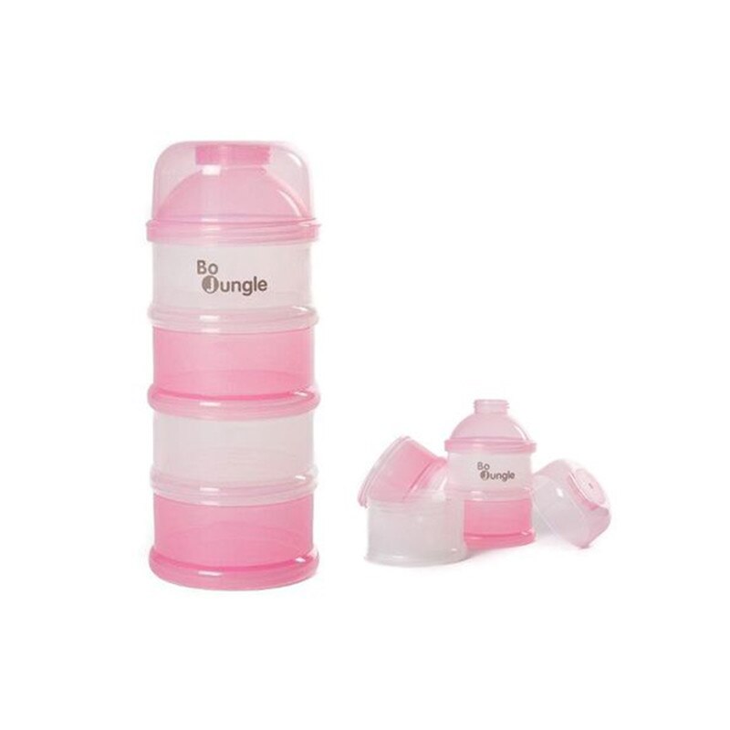 Containere lapte praf BO Jungle roz cu 4 compartimente