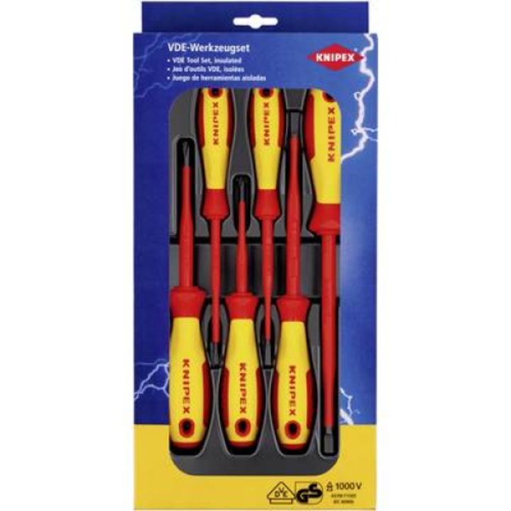 Knipex Csavarhúzó készlet, 6 db, VDE, 1000 V, PH