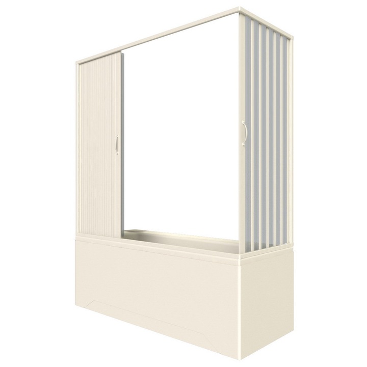 Italbox Galassia 170, kádparaván, két harmonikaajtó, 170x80x150 (magasság) cm, fehér, PVC