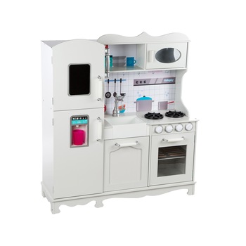 Bucatarie multifunctionala pentru copii, din lemn LED Kinderplay Green GS0053 Bucatarie multifunctionala pentru copii, din lemn LED Kinderplay Green GS0053