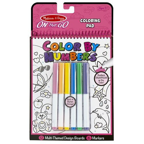Carnet Melissa & Doug de Colorat pe Numere pentru Fetite