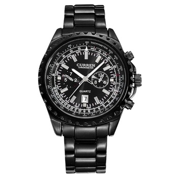 Ceas barbatesc casual, elegant Quartz Curren C87 negru complet, curea metal (zale), afisaj analog Ceas barbatesc casual, elegant Quartz Curren C87 negru complet, curea metal (zale), afisaj analog