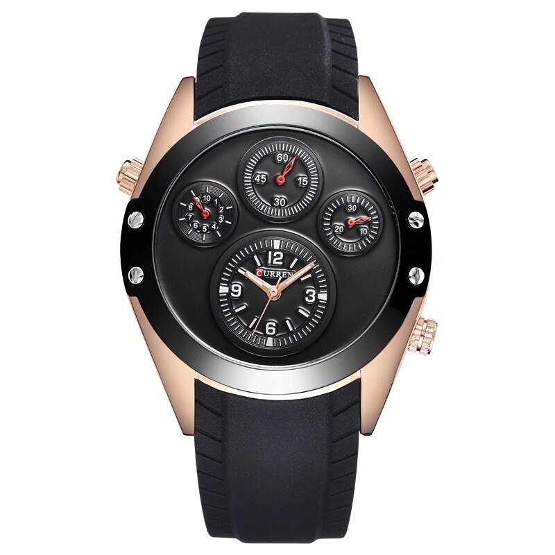 Ceas barbatesc PREMIUM casual, elegant Quartz Curren C74 curea silicon, afisaj analog