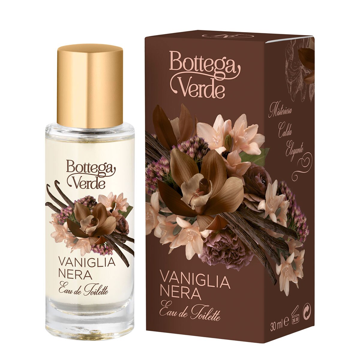 Apa de toaleta cu aroma de vanilie neagra - Vaniglia Nera, 30ML, Bottega Verde