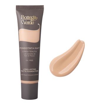 Fond de ten de lunga durata cu extract de flori de piersic, nude, 30 ML, Bottega Verde Fond de ten de lunga durata cu extract de flori de piersic, nude, 30 ML, Bottega Verde