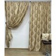 Set draperii semiopace, 200X245cmX2buc culoare bej safari, colectia "Barocco - Drops by Liz Line", cu rejansa - DP802