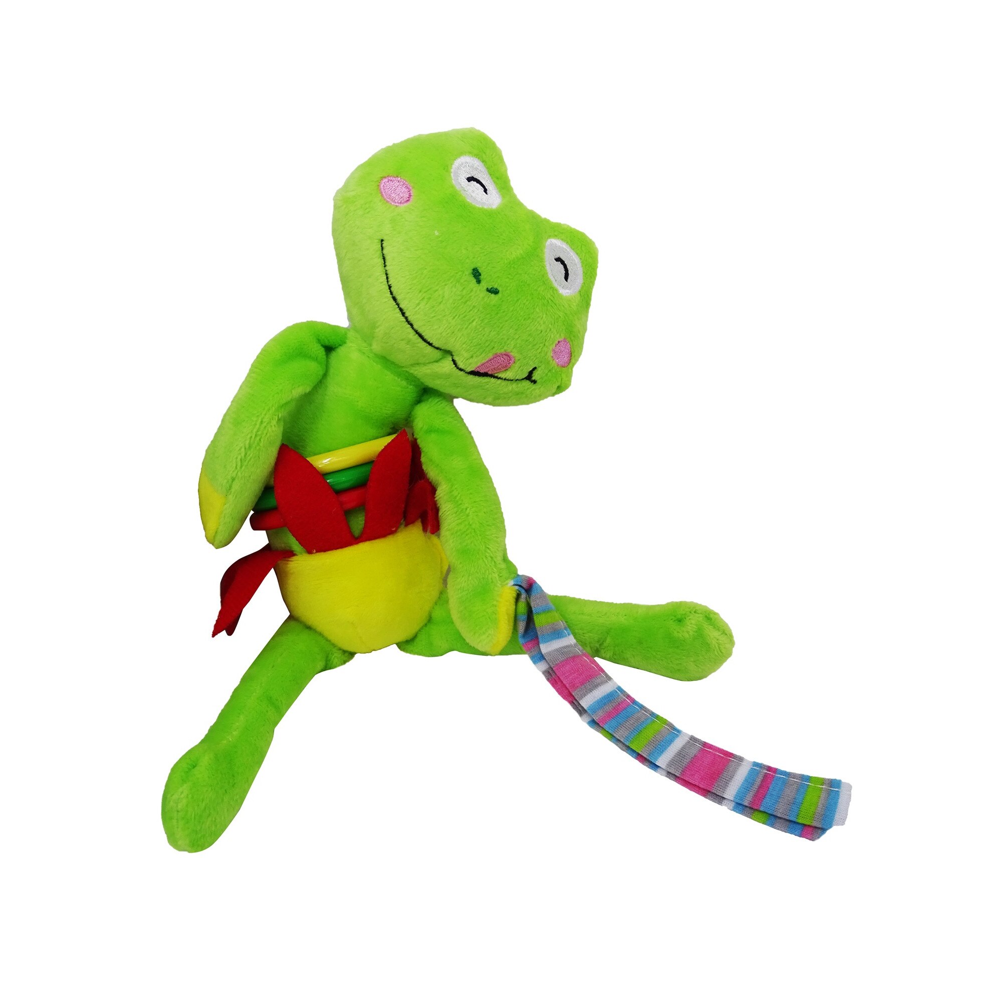 Jucarie de Plus, Broscuta Zurlie pentru Bebelusi, Verde/Galben