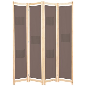 Paravan/Separator camera, vidaXL, Lemn/Textil, 160 x 170 x 4 cm, Maro Paravan/Separator camera, vidaXL, Lemn/Textil, 160 x 170 x 4 cm, Maro