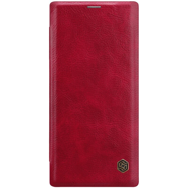 Husa tip carte Nillkin Qin pentru Samsung Galaxy Note 10 Plus, rosu