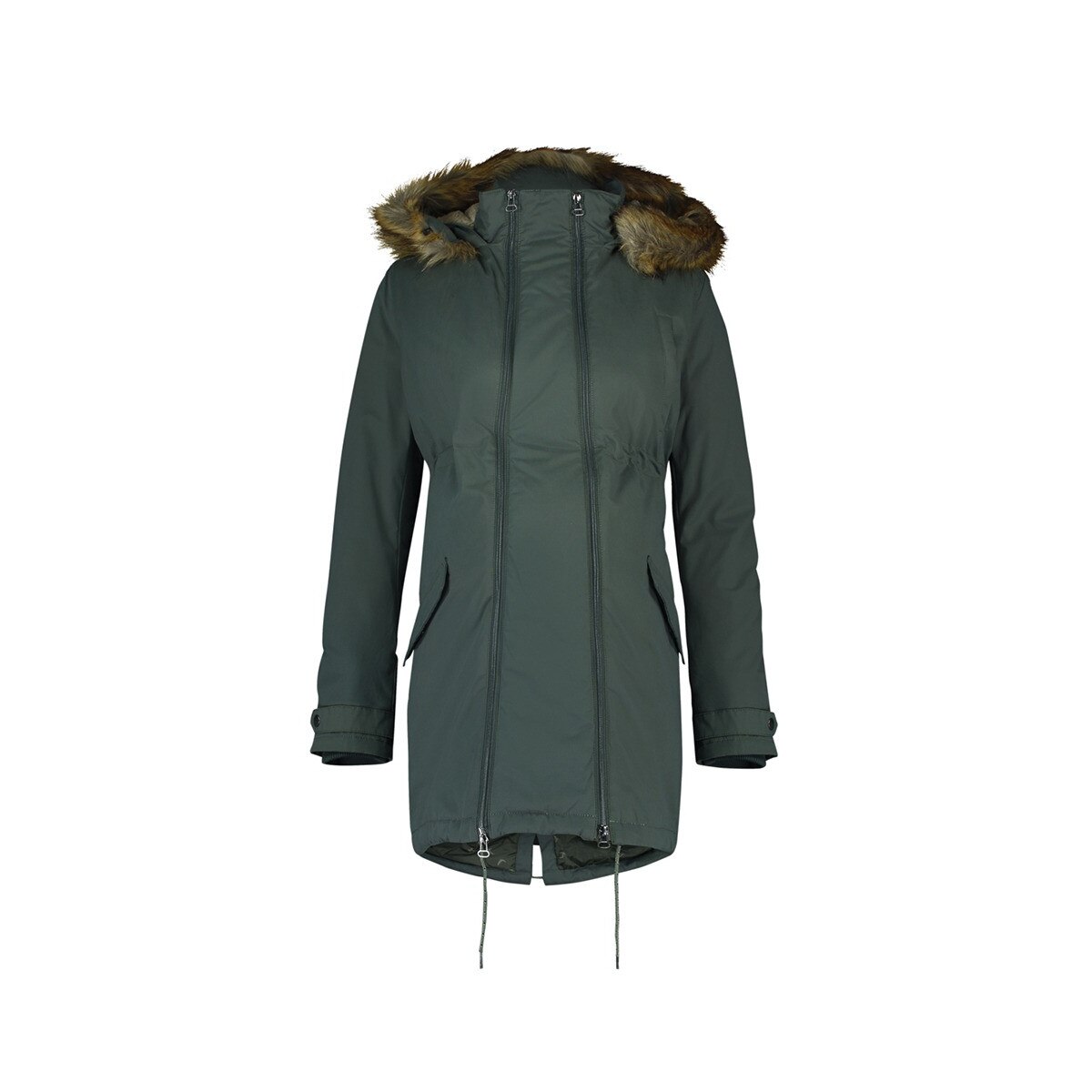 Geaca pentru gravide, Noppies, lunga, Malin, verde inchis, M EU