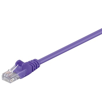 Cablu UTP CAT 5 patch cord 1.5m violet Goobay Cablu UTP CAT 5 patch cord 1.5m violet Goobay