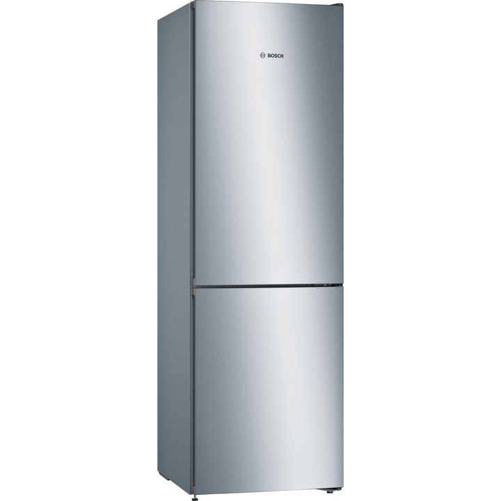 Bosch KGN36KLEC hűtőszekrény-fagyasztó, 324 l, A ++ osztály, NoFrost, frissen tartó, LED világítás, rozsdamentes acél