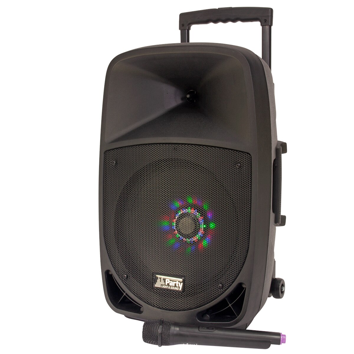 Boxa portabila Party, Lumini LED, 15 inch/38CM cu USB, Card SD, Bluetooth, RadioFM, Troller