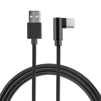Cablu USB la USB-C 4smarts AngledCord, pentru dispozitive cu port USB-C, 100 cm, negru Cablu USB la USB-C 4smarts AngledCord, pentru dispozitive cu port USB-C, 100 cm, negru