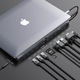 Baseus Enjoyment Series USB-C Notebook Hub v2 - мултифункционален хъб за свързване на допълнителна периферия за Macbook и USB-C устройства (сив)
