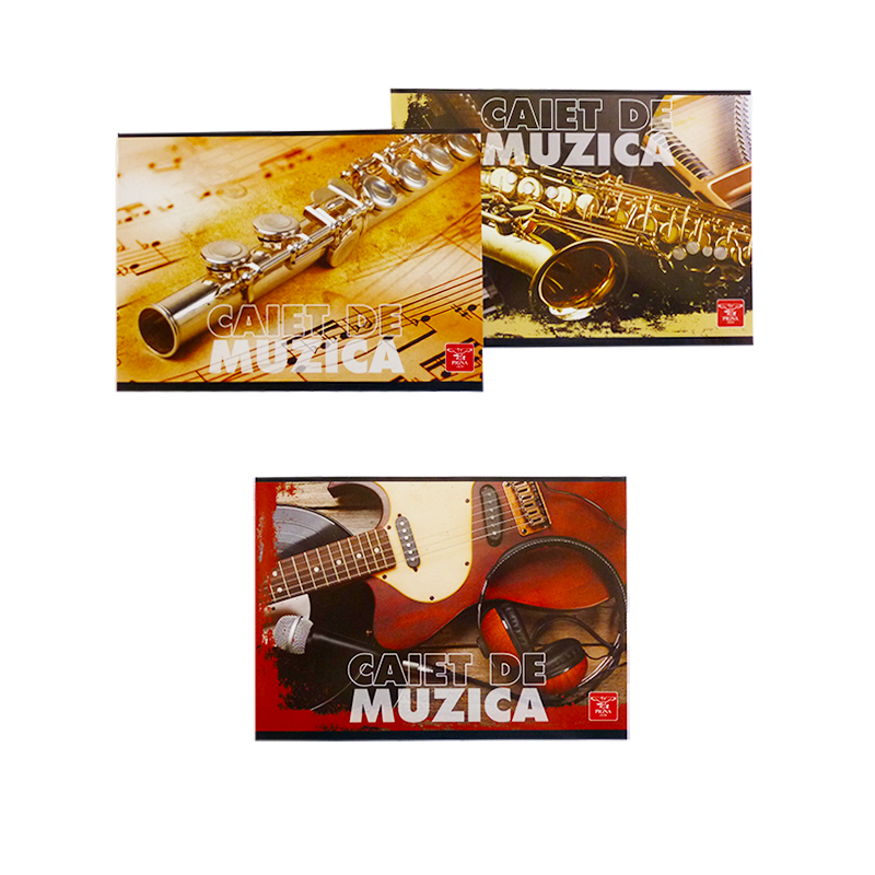 Pachet 2+1 Gratis: Caiet muzica, 24 file, Pigna