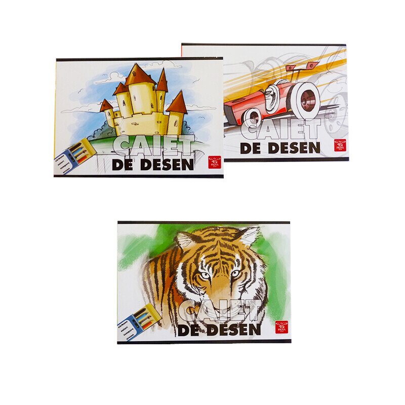 Set 3 bucati Caiet desen, 16 file, Pigna
