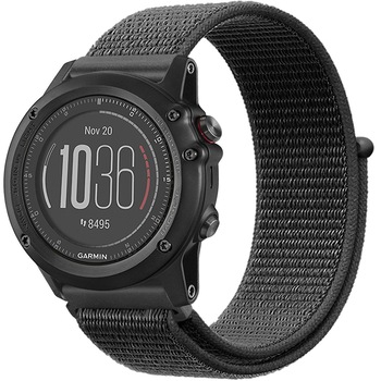 Curea ceas Smartwatch Garmin Fenix 3 / Fenix 5X, 26 mm iUni Soft Nylon Sport, Midnight Gray Curea ceas Smartwatch Garmin Fenix 3 / Fenix 5X, 26 mm iUni Soft Nylon Sport, Midnight Gray