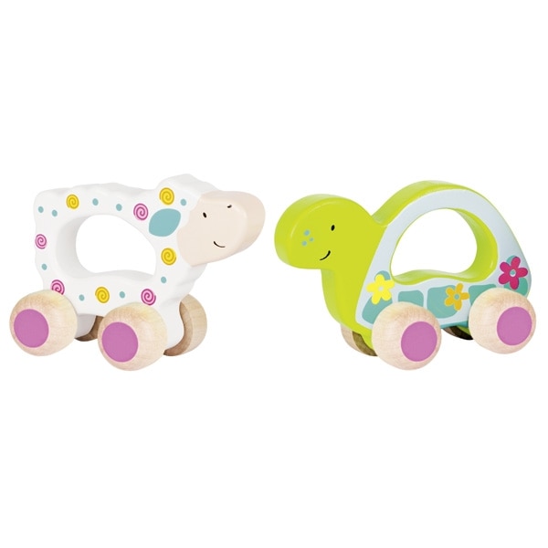 Animale pe rotite broasca testoasa sau oita din lemn ,Goki