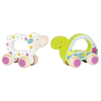 Animale pe rotite broasca testoasa sau oita din lemn ,Goki Animale pe rotite broasca testoasa sau oita din lemn ,Goki