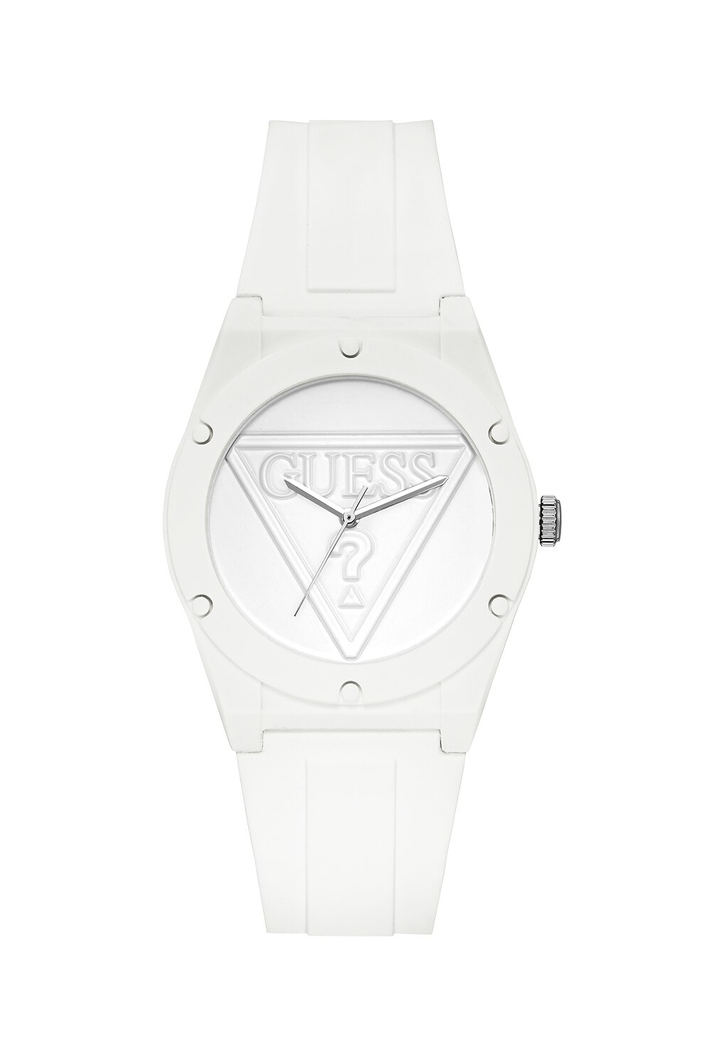 Guess, Ceas quartz cu o curea de silicon, Alb