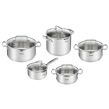 Set 10 piese inox Tefal Duetto Plus, inductie Set 10 piese inox Tefal Duetto Plus, inductie