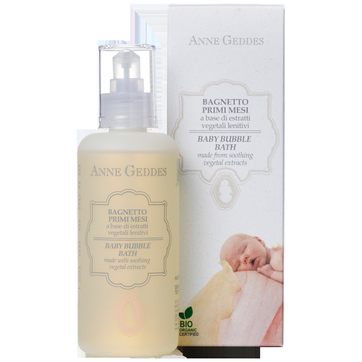 Spuma de baie, organica pentru bebelusi, Anne Geddes, 250ml, Baby Bubble Bath