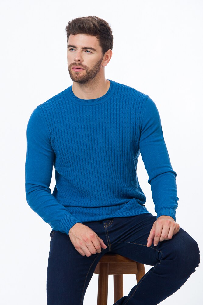 Pulovere BE YOU torsade fata, Albastru