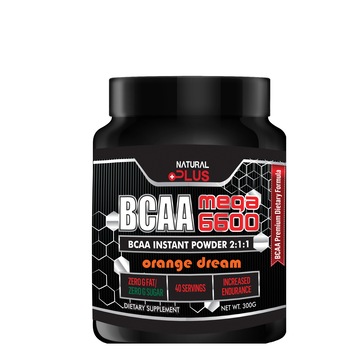 BCAA 6600 Instant Natural Plus, 300 g, portocale BCAA 6600 Instant Natural Plus, 300 g, portocale