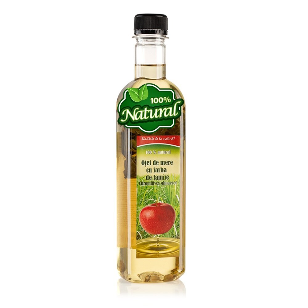 Otet de mere cu iarba de lamaie - Vitaplant, 500 ml , 100% natural