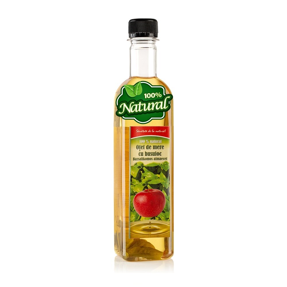 Otet de mere cu busuioc - Vitaplant, 500 ml , 100% natural