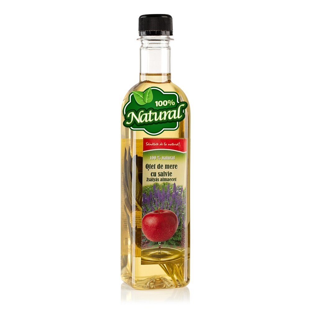 Otet de mere cu salvie - Vitaplant, 500 ml , 100% natural