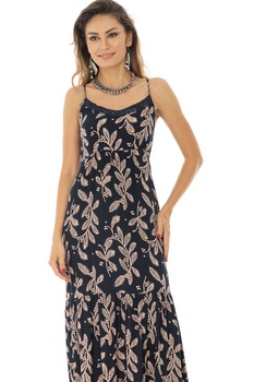 Rochie bleumarin, maxi, ROH, cu bretele ajustabile Rochie bleumarin, maxi, ROH, cu bretele ajustabile