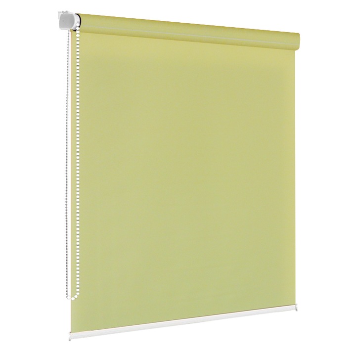 Jaluzea tip rulou textil, Plaine7498, dimensiune panza 51x120 cm, dimensiune finala 55x120 cm, accesorii albe.