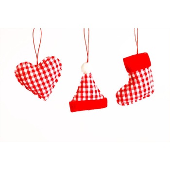 Decoratiune de agatat, 3 bucati pe set, Brauns-Heitmann, culoare alb/rosu Decoratiune de agatat, 3 bucati pe set, Brauns-Heitmann, culoare alb/rosu