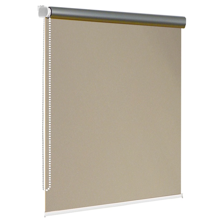 Jaluzea tip rulou textil, B.O. Reflex. 53, dimensiune panza 64x120 cm, dimensiune finala 68x120 cm, accesorii albe.