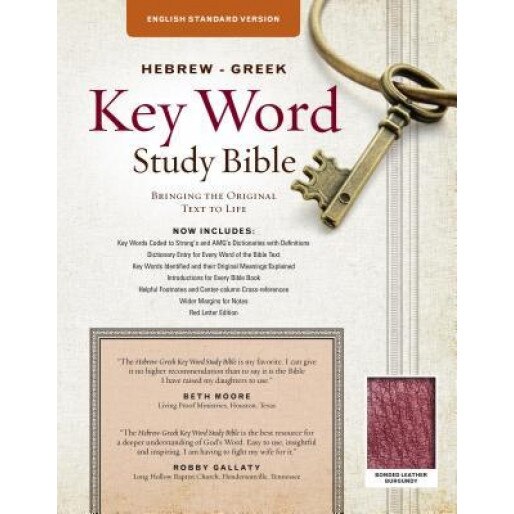 The Hebrew-Greek Key Word Study Bible: ESV Edition, Burgundy Bonded Leather, Spiros Zodhiates (Editor)