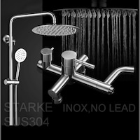Sistem dus STARKE 3 in 1,Inox SUS304 , Baterie dus + Coloana + Para mobila , LY003