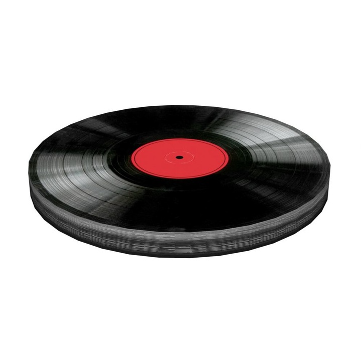 Bertoni vinyl ülőpárna, 40cm, fekete/piros