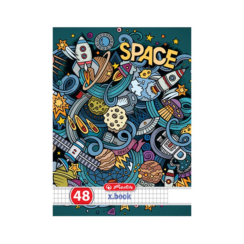 Caiet Herlitz A5, 48 file Space, Matematica
