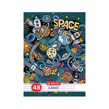 Caiet Herlitz A5, 48 file Space, Matematica Caiet Herlitz A5, 48 file Space, Matematica