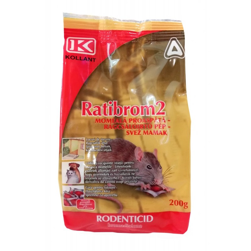 Momeala soareci, raticid Ratibrom 2 pasta 200 gr Kollant